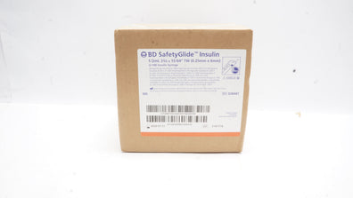 BD 328447 SafetyGlide Insulin Syringe 1/2mL, 31G x 15/64inch TW - Box of 100